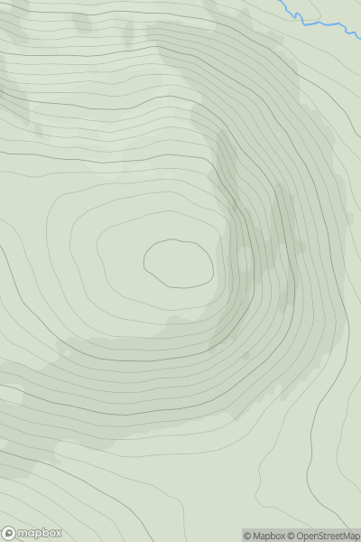 Thumbnail image for Meall a' Chaorainn [The Fannaichs] showing contour plot for surrounding peak